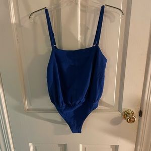 Free people navy blue bodysuit.